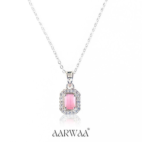 Aarwaa™ Pink Square Necklace
